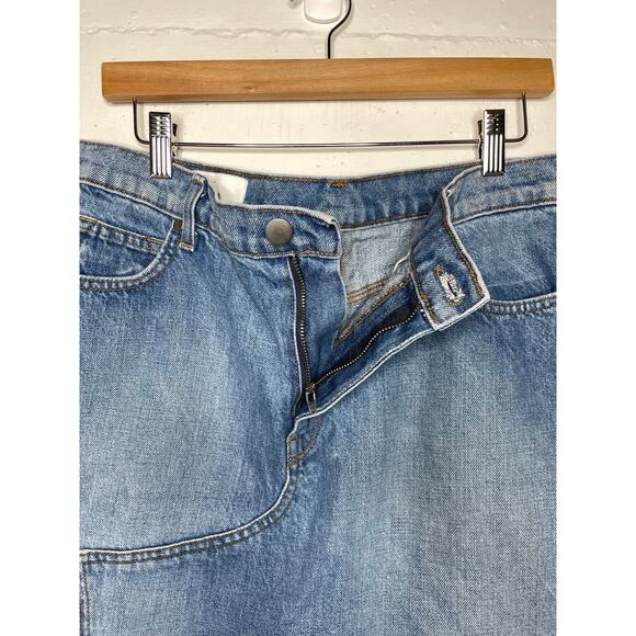 BLDWN Andie Asymmetrical Hem Denim Skirt Womens Size 31 - Picture 3 of 5